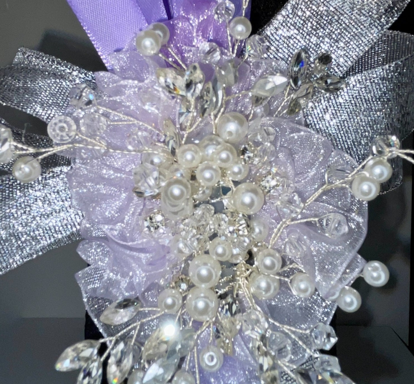 Pearl & Silver - Black Lace Bottle Sleeve